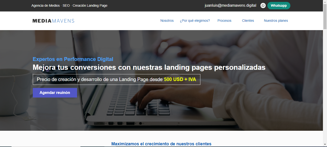 landing4 - Agencia MediaMavens